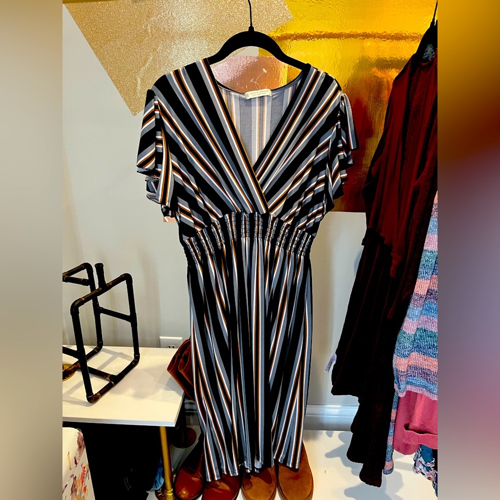 Jon and Anna dress stripes 1x